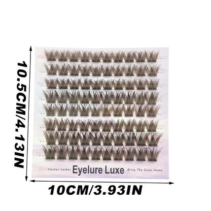 80PCS Brown D Curl Lash Clusters Dramatic Wispy Thick Lashes for Beginners for Daily Use Parties Festivals Individual Eyelashes