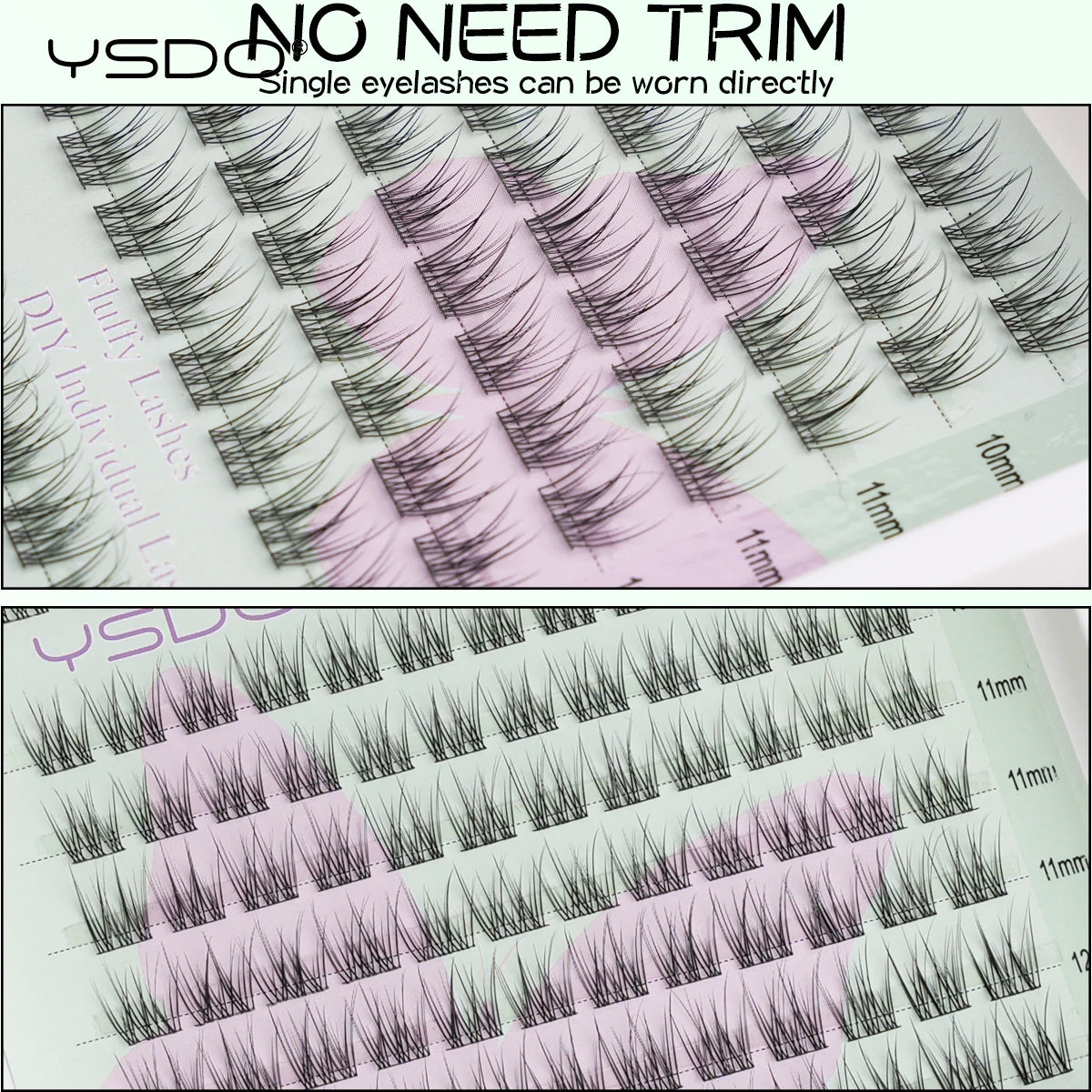 YSDO 10/14 Rows Natural Eyelash Extension Premade Volume Fans Individual Lashes Mink False Eyelashes Cluster Lashes Makeup Cilia.