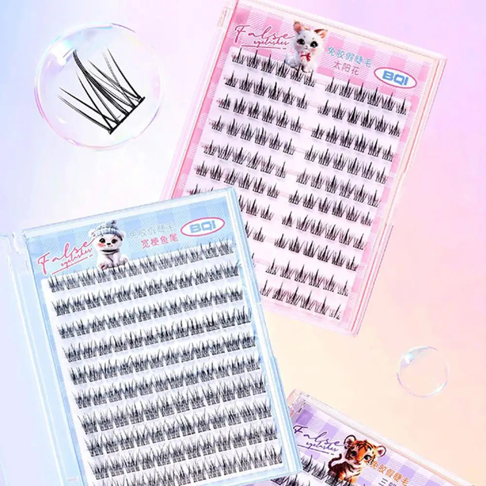 Cluster Lashes 3D Natural Bunch 100pc/120pcs D Curl Segmented Beam Individual Mink Tufted Eyelash Fine Lash Tip