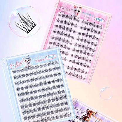 Cluster Lashes 3D Natural Bunch 100pc/120pcs D Curl Segmented Beam Individual Mink Tufted Eyelash Fine Lash Tip