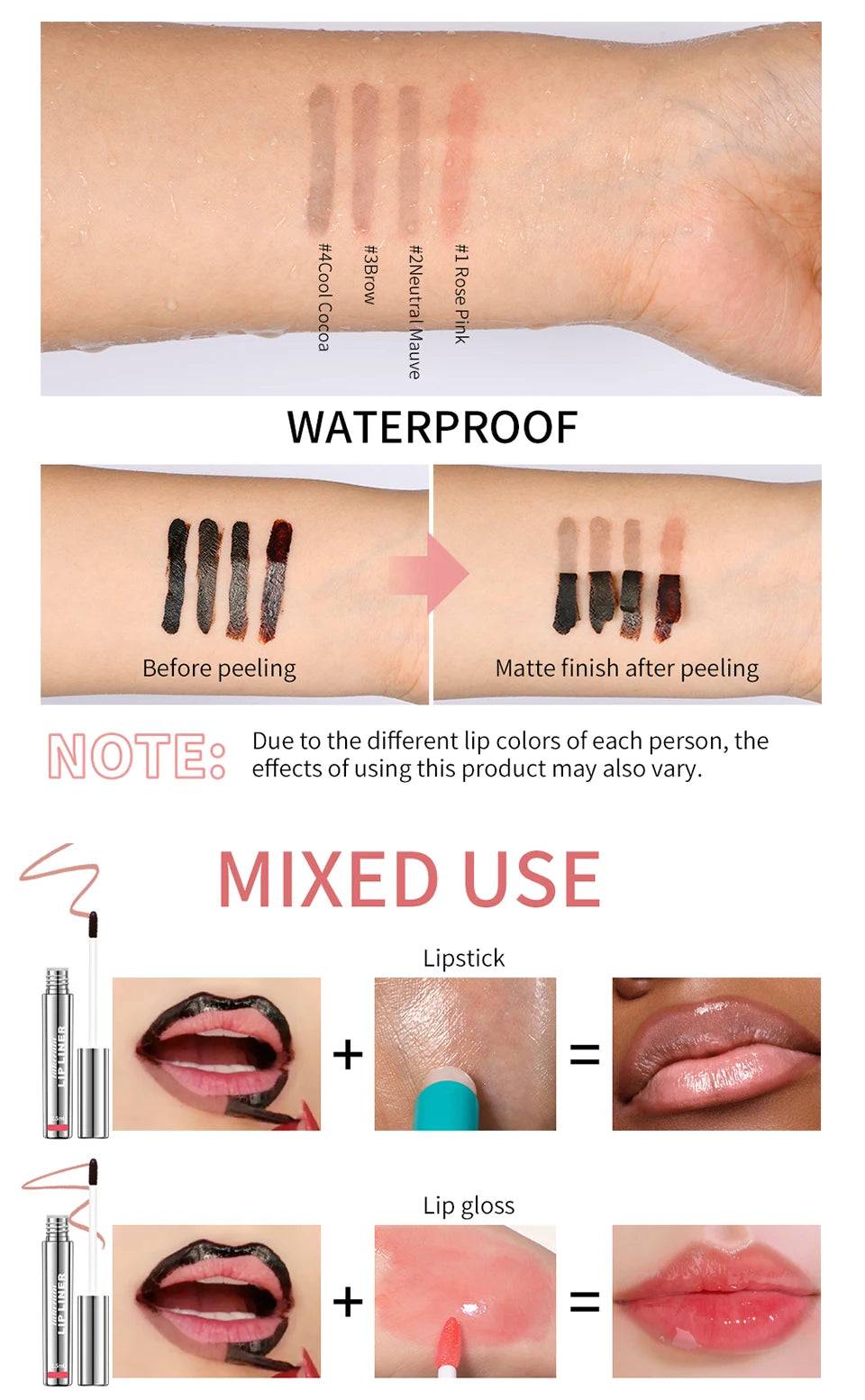Waterproof Lip Liner Peel Off