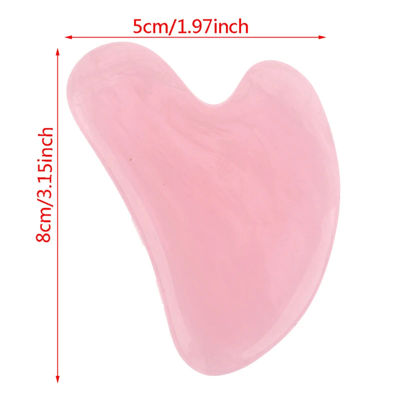 1pc Guasha Scraping Massage Scraper Face Massager Acupuncture Gua Sha Board Resin 7.8x5.4cm.