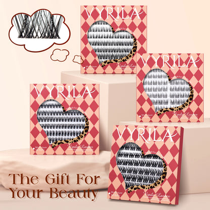 Lash Clusters 0.05mm PBT Fiber Eyelash Clusters 0.1mm Superfine Invisiband D Curl Diy Lash Extension 8-16mm Individual Lashes.