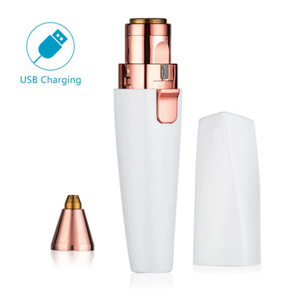 2 in 1 Electric Eyebrow Trimmer Painless Eye Brow Epilator For Women Makeup Mini Razors Portable Facial Hair Removal Shaver