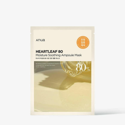 Anua Heartleaf 80% Moisture Soothing Ampoule Mask 27ml X 10ea.