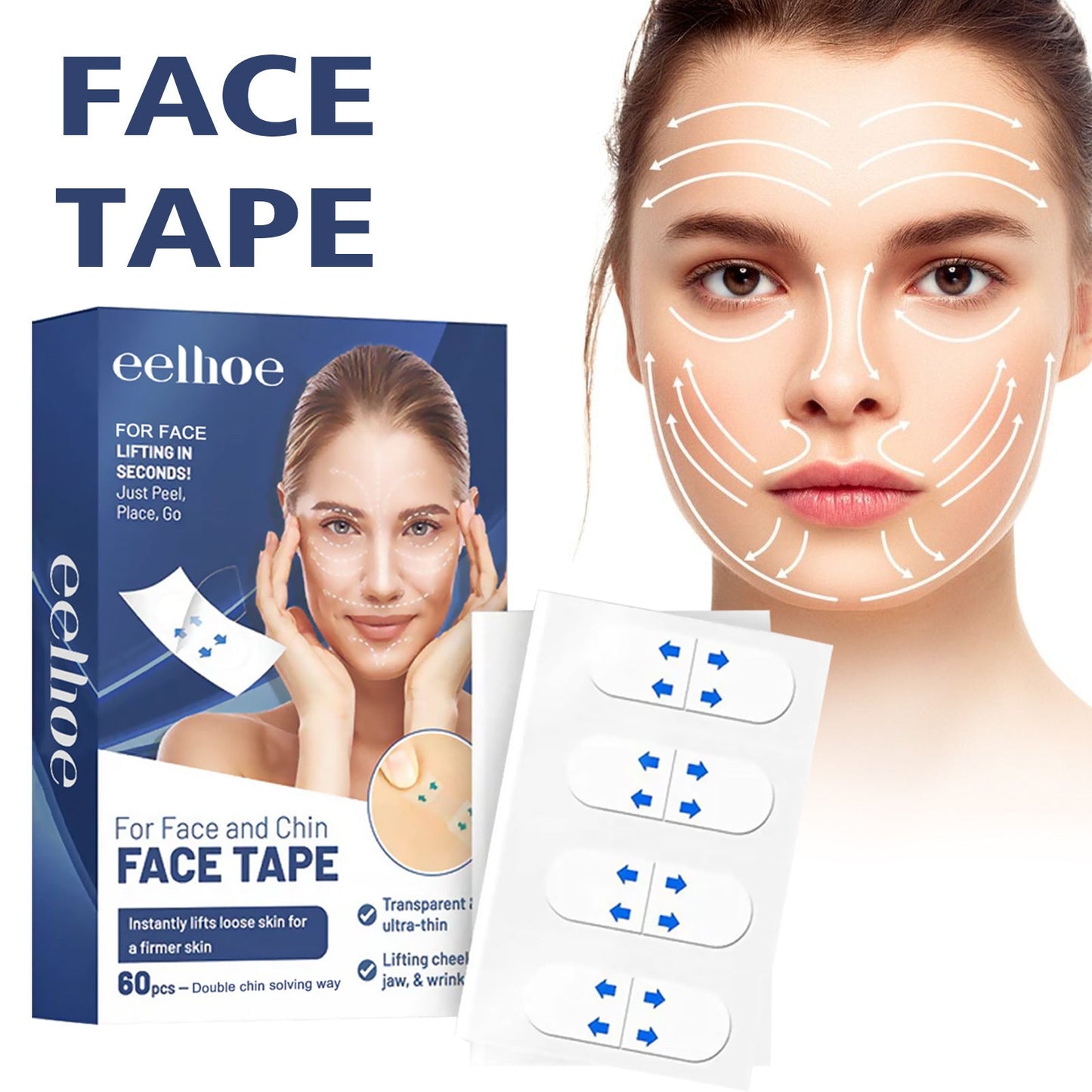 EELHOE Invisible Face Lifting Tape - Radiance Revolution - Generic - Anti Aging