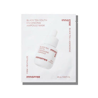 innisfree Black Tea Youth Enhancing Ampoule Mask 28ml X 6ea.