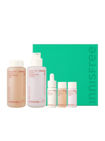 Innisfree Black Tea Youth Enhancing Skincare Set.