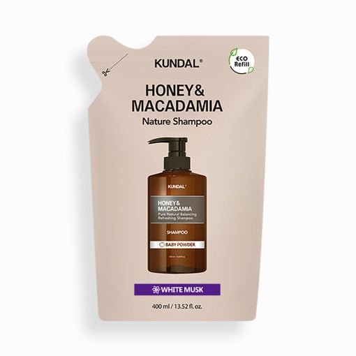 KUNDAL HONEY & MACADAMIA Nature Shampoo (Refill) 400ml #WHITE MUSK - Radiance Revolution - KUNDAL - Shampoo