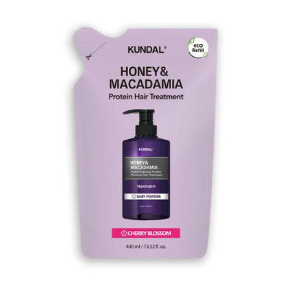 KUNDAL HONEY & MACADAΜΙΑ Protein Hair Treatment (Refill) 400ml #CHERRY BLOSSOM.