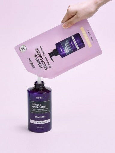 KUNDAL HONEY & MACADAΜΙΑ Protein Hair Treatment (Refill) 400ml #YLANG YLANG.