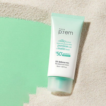 make p:rem UV Defense Me. No Sebum Sun Cream SPF50+ PA++++ 50ml.