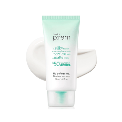 make p:rem UV Defense Me. No Sebum Sun Cream SPF50+ PA++++ 50ml.