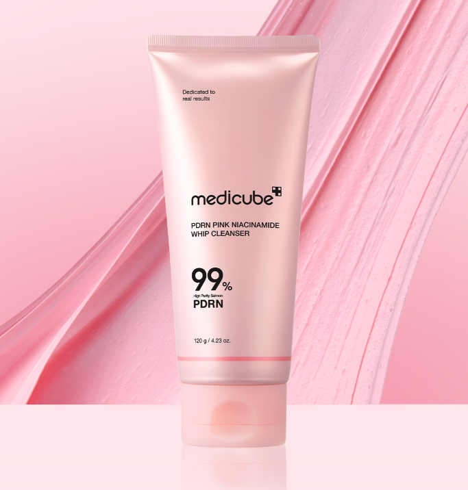 medicube PDRN Pink Niacinamide Whip Cleanser 120g.