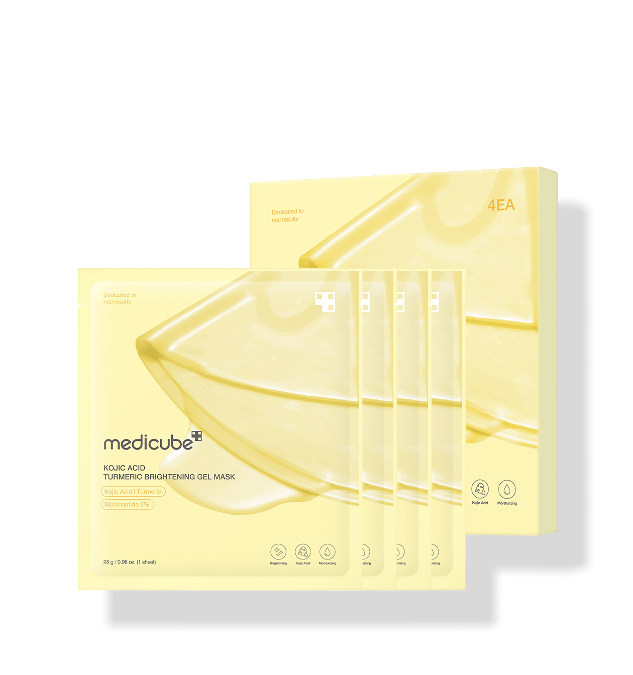 medicube Kojic Acid Turmeric Brightening Gel Mask 28g*4ea - Radiance Revolution - medicube - Facial Mask