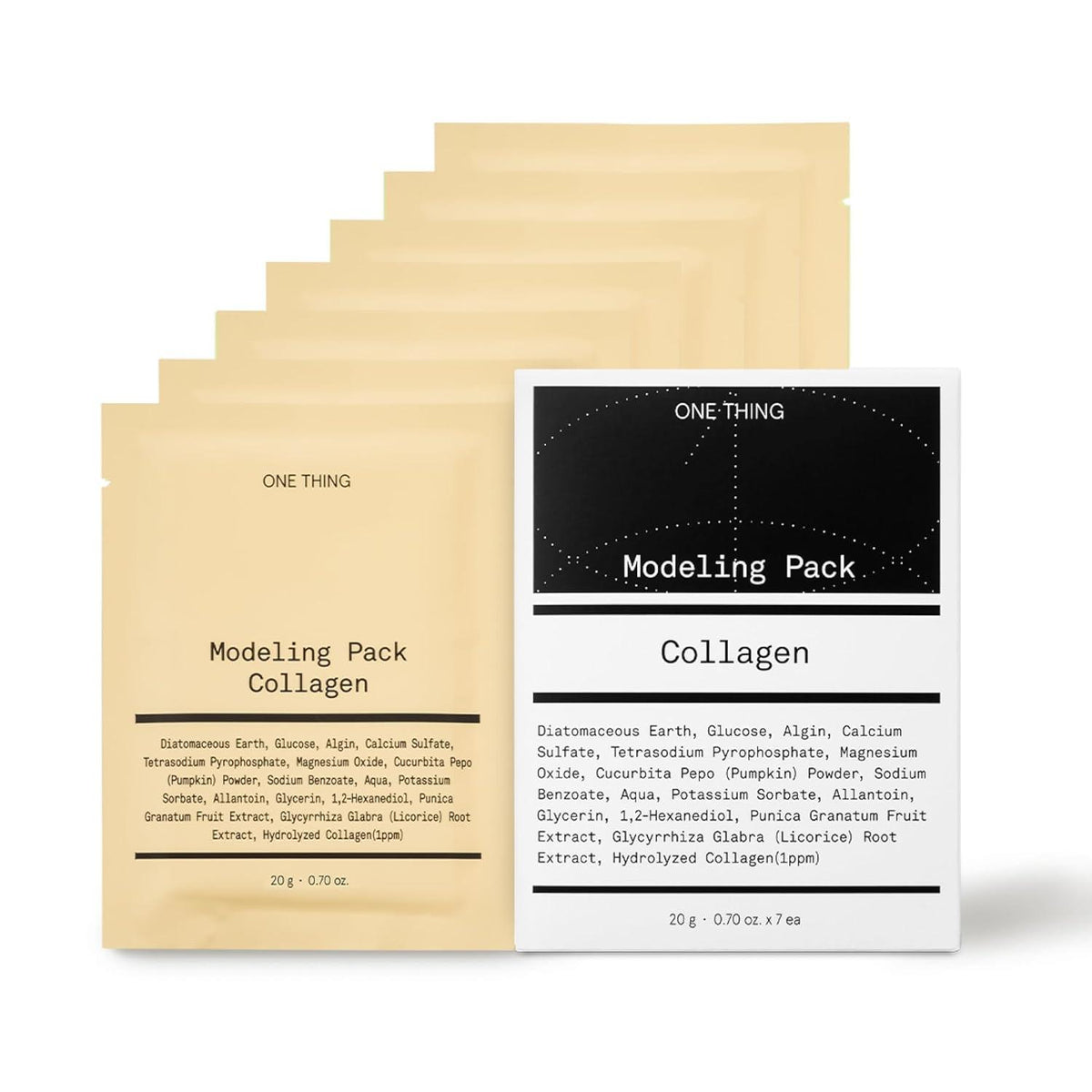 One Thing Modeling Mask ONE THING Modeling Pack 20g X 7 #Collagen.
