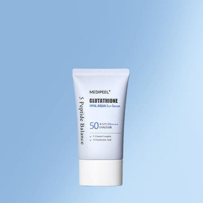 medipeel glutathione hyal aqua sun serum - Contains 12 kinds of peptides MEDIPEEL Glutathione Hyal Aqua Sun