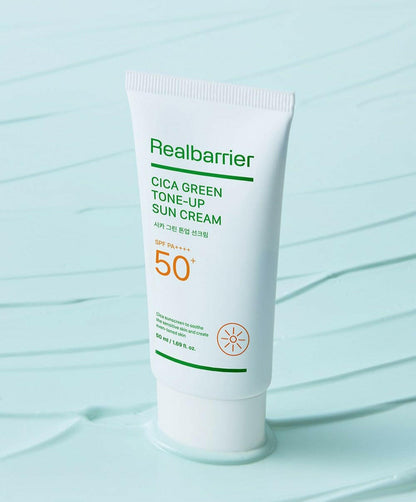 [Real Barrier] Cica Green Tone Up Sun Cream SPF 50+ PA++++ 50ml.