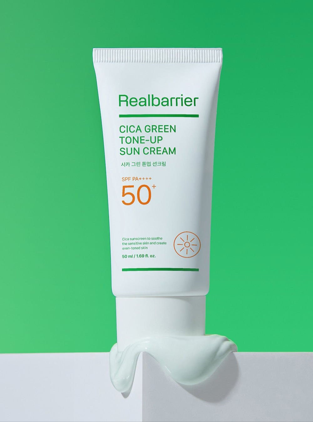 [Real Barrier] Cica Green Tone Up Sun Cream SPF 50+ PA++++ 50ml - Radiance Revolution