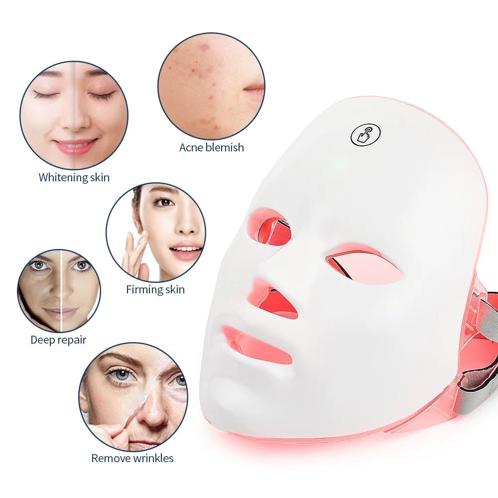 Rechargeable Facial LED Mask 7 Colours - Radiance Revolution - Generic - 