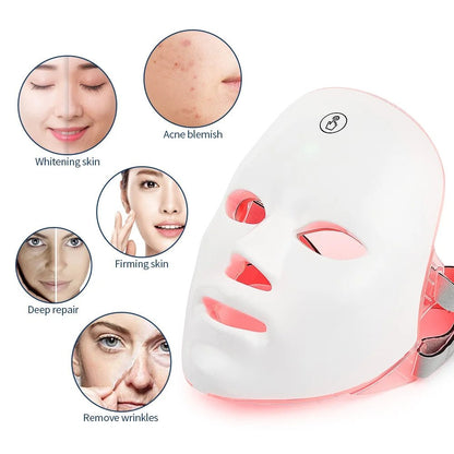 Rechargeable Facial LED Mask 7 Colours - Radiance Revolution - 400mah no box - Facial LED Mask - Generic