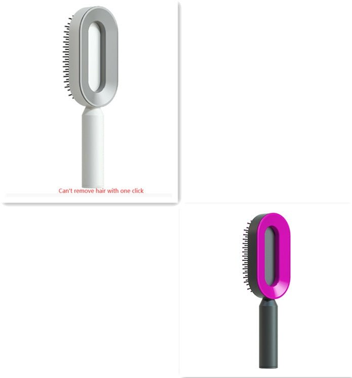 Self Cleaning Hair Brush For Women One - key Cleaning Hair Loss Airbag Massage Scalp Comb Anti - Static Hairbrush - Radiance Revolution - Generic - 0