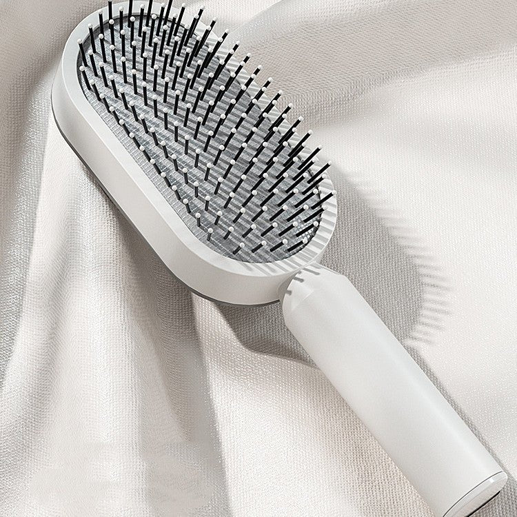 Self Cleaning Hair Brush For Women One - key Cleaning Hair Loss Airbag Massage Scalp Comb Anti - Static Hairbrush - Radiance Revolution - Generic - 0