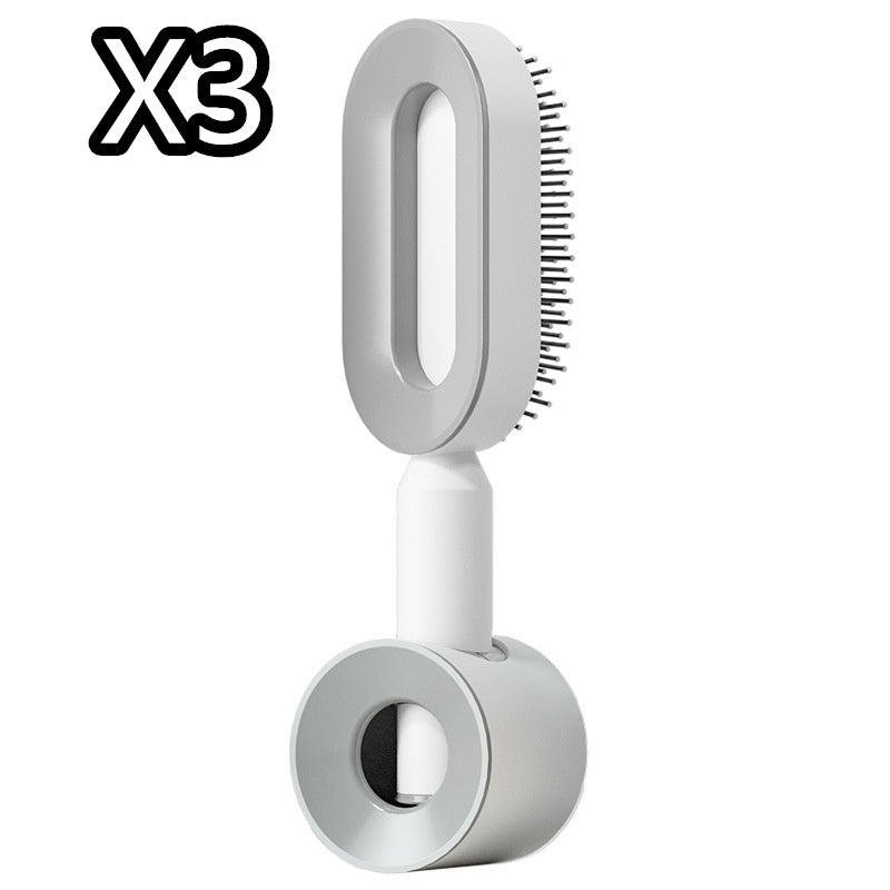 Self Cleaning Hair Brush For Women One - key Cleaning Hair Loss Airbag Massage Scalp Comb Anti - Static Hairbrush - Radiance Revolution - Generic - 0