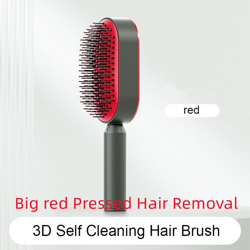 Self Cleaning Hair Brush For Women One - key Cleaning Hair Loss Airbag Massage Scalp Comb Anti - Static Hairbrush - Radiance Revolution - Generic - 0