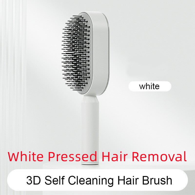 Self Cleaning Hair Brush For Women One - key Cleaning Hair Loss Airbag Massage Scalp Comb Anti - Static Hairbrush - Radiance Revolution - Generic - 0