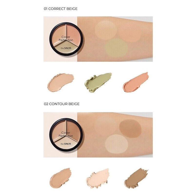 the SAEM Cover Perfection Triple Pot Concealer 4.5g*3 - Radiance Revolution - The SAEM - Concealer