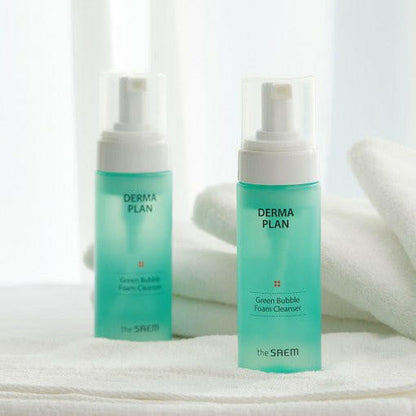 The SAEM Derma Plan Green Bubble Foam Cleanser 150ml.